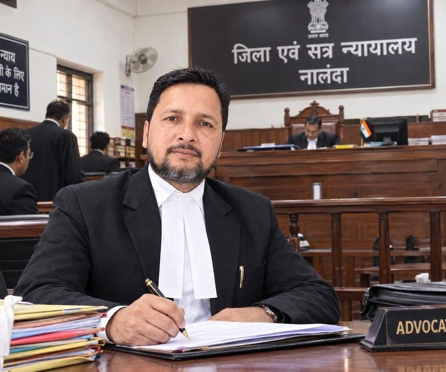 Advocate Sonu Kumar at the District and Sessions Court, Nalanda