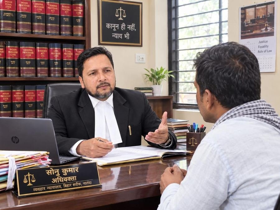 Client consultation at the desk